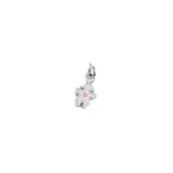 CHARM BIMBA CUORE SMALTO ROSA