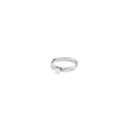 Anello texture cerchi con zircone centrale Anello texture cerchi con zircone centrale