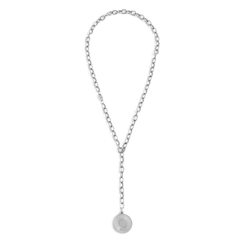 Collana sole pendente con perla Collana sole pendente con perla