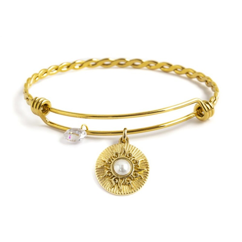 BR BANGLE PEND CRIST E SOLE CON PERL BR BANGLE PEND CRIST E SOLE CON PERL