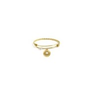 Bracciale rigido sole pendente con perla Bracciale rigido sole pendente con perla