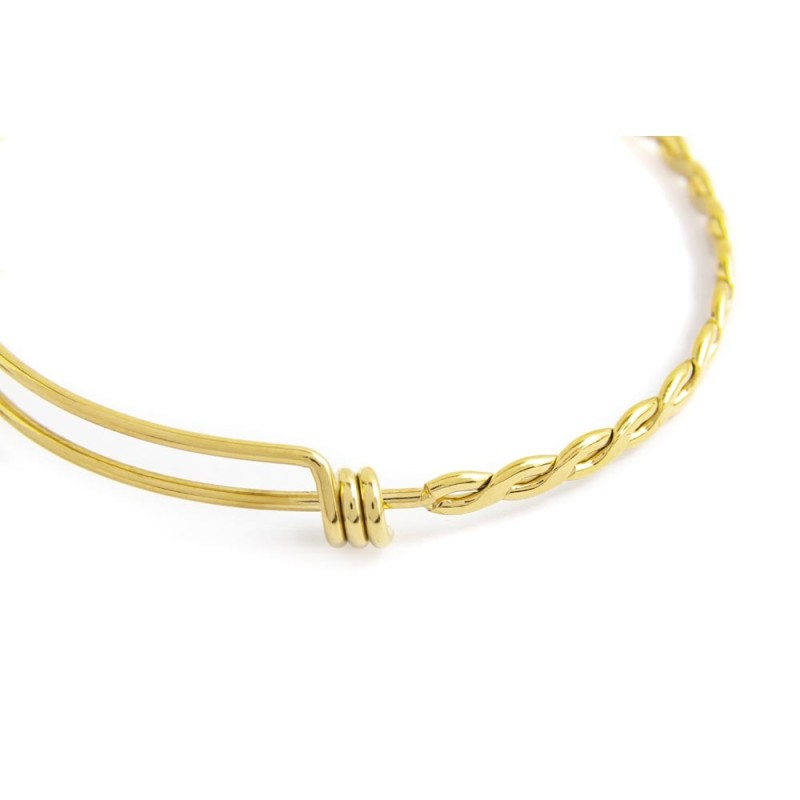 Bracciale rigido sole pendente con perla Bracciale rigido sole pendente con perla