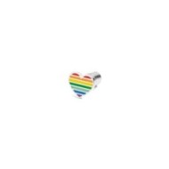 Orecchino a lobo cuore arcobaleno Orecchino a lobo cuore arcobaleno
