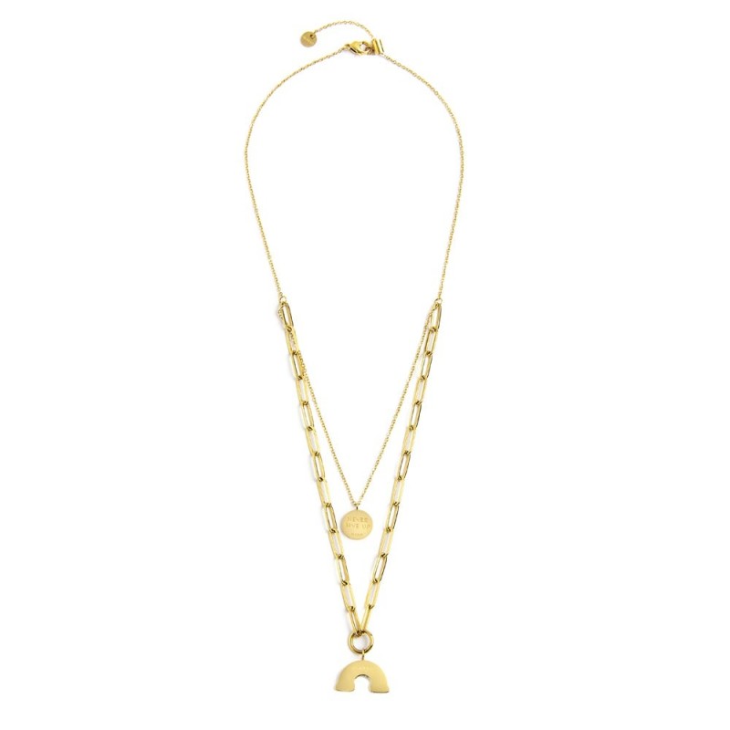 COLLANA DOPPIA CATEN PEND ARCOBALENO