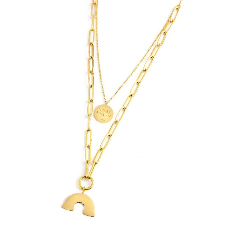 COLLANA DOPPIA CATEN PEND ARCOBALENO