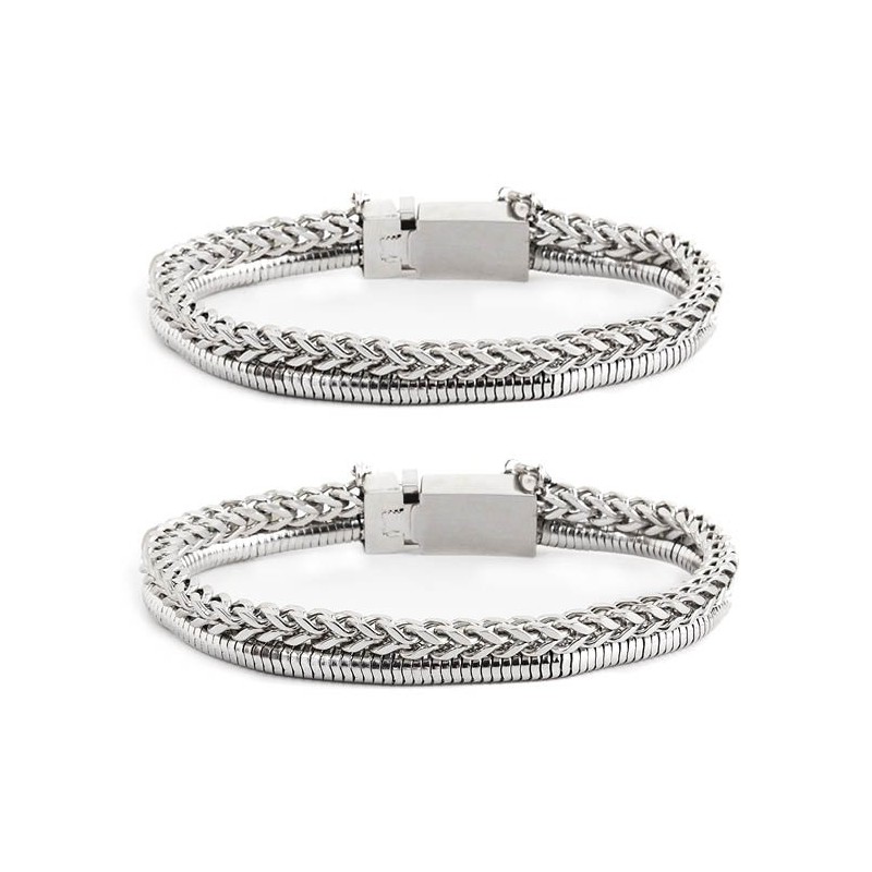 Bracciale catena fish bone 4,2mm e snake Bracciale catena fish bone 4,2mm e snake