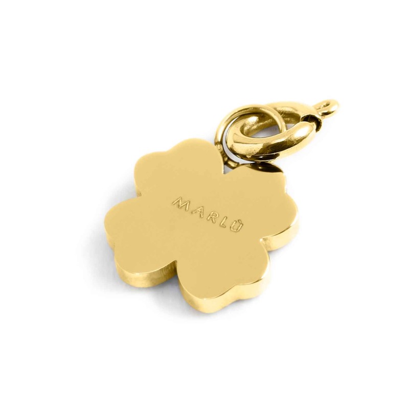 Charm quadrifoglio con cristalli Charm quadrifoglio con cristalli