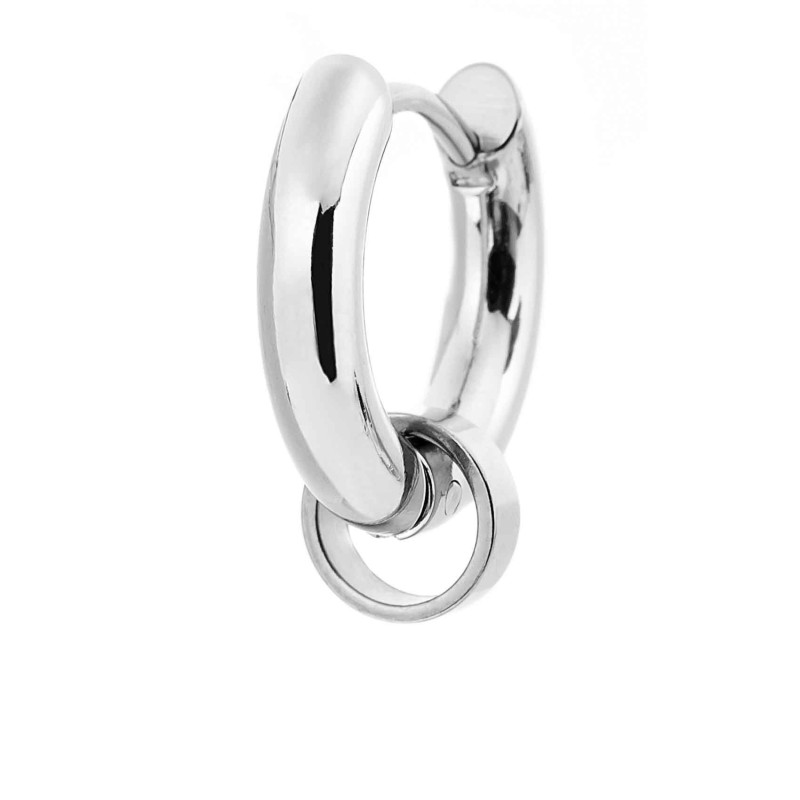 Orecchini Cerchio Argento 925 16mm - Piccoli Cerchi Lisci In Vero Argento - Gioielli Donna