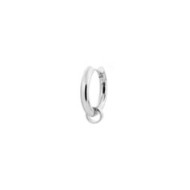 Orecchino a cerchio 19mm con anello per charm Orecchino a cerchio 19mm con anello per charm
