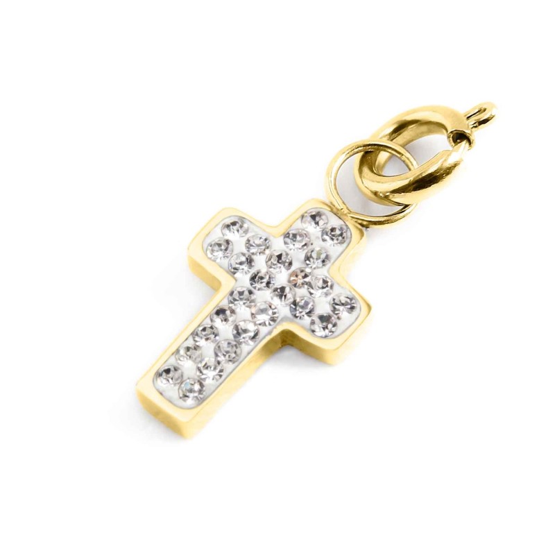 Bracciale Donna Elli In Argento Sterling 925 Con Cristalli - Motivi Cuore, Croce E Ancora - Regalo Ideale