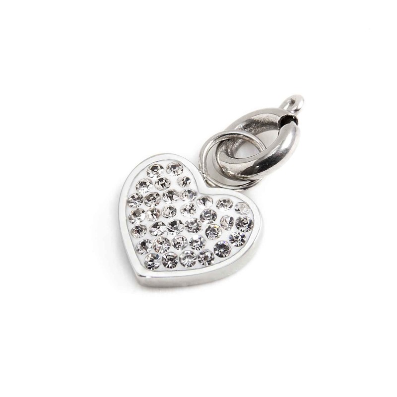 Charm cuore con cristalli Charm cuore con cristalli