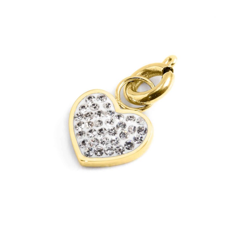 Charm cuore con cristalli Charm cuore con cristalli