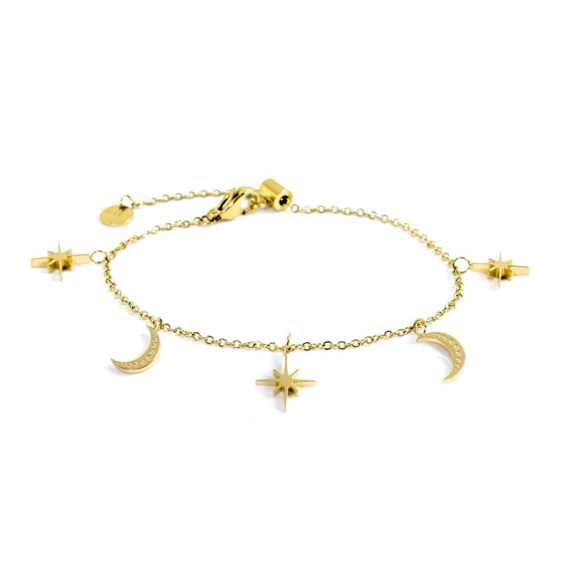 Bracciale lune e rosa dei venti pendenti Bracciale lune e rosa dei venti pendenti