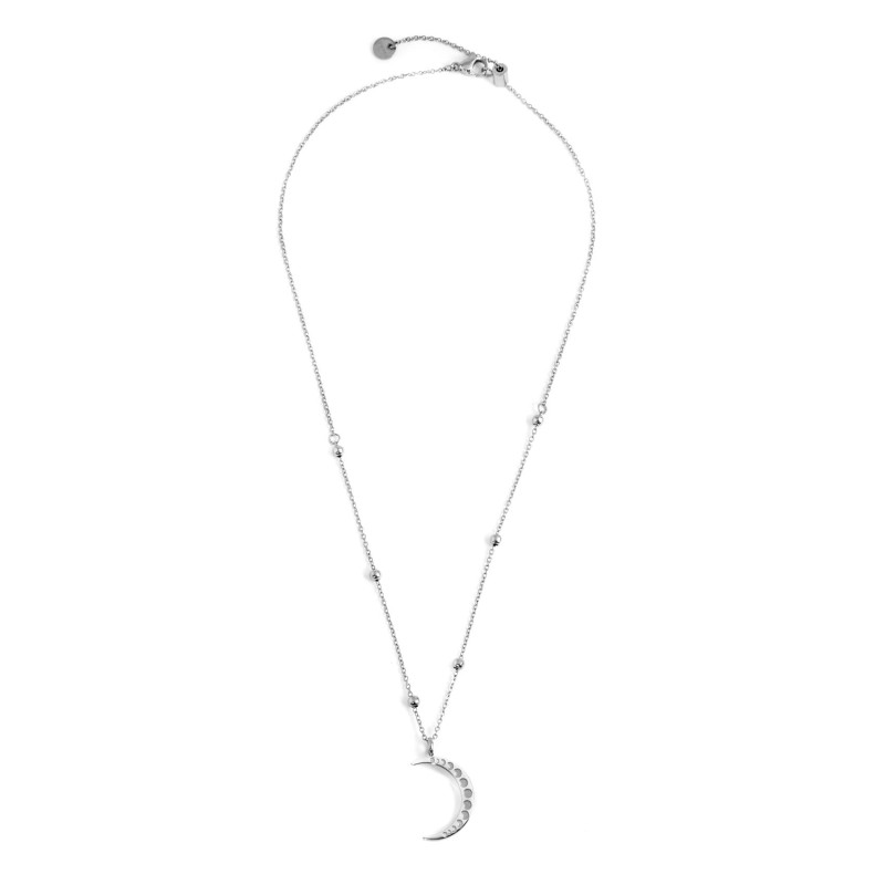 COLLANA CON PEND LUNA 20MM CON CRISTALLI COLLANA CON PEND LUNA 20MM CON CRISTALLI