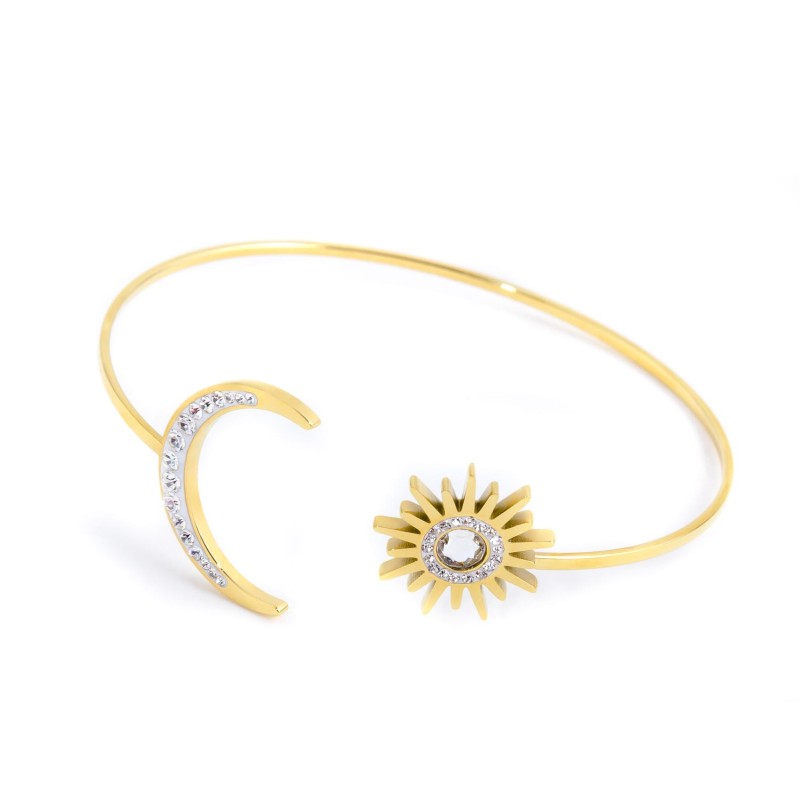 Bracciale rigido sole e luna