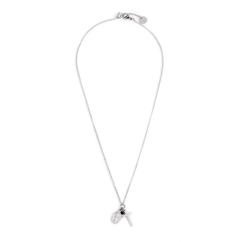 COLLANA PENDENTE CROCE E MADONNA COLLANA PENDENTE CROCE E MADONNA