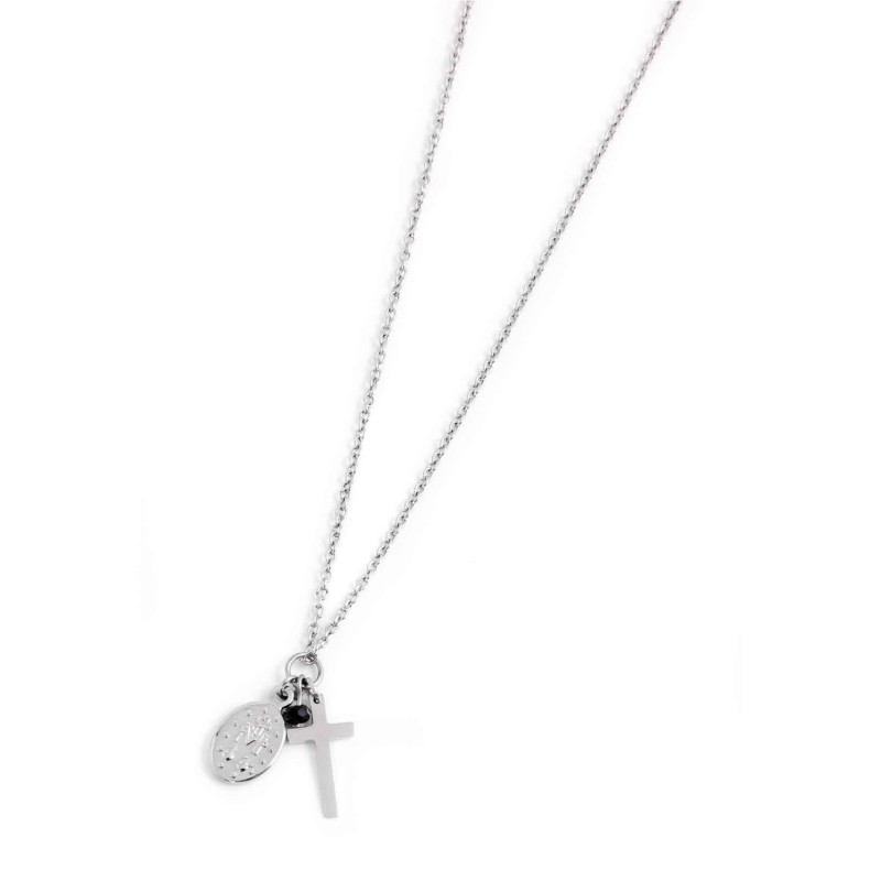 Collana croce e madonna Collana croce e madonna