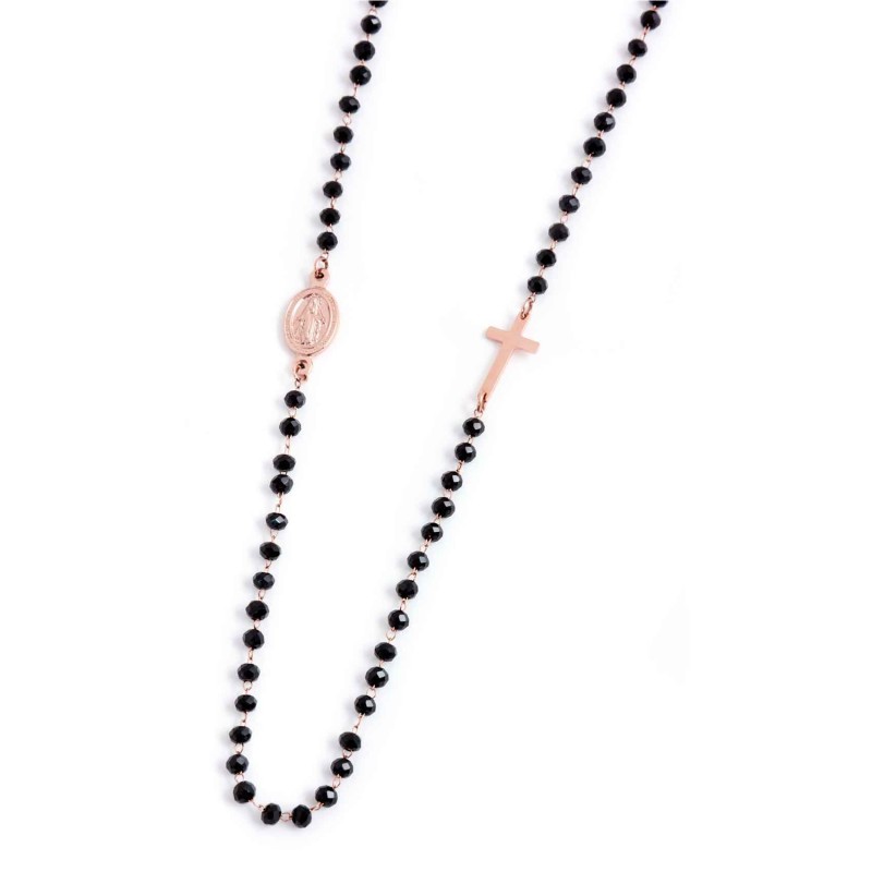 COLLANA ROSARIO CON CRISTALLI NERI COLLANA ROSARIO CON CRISTALLI NERI