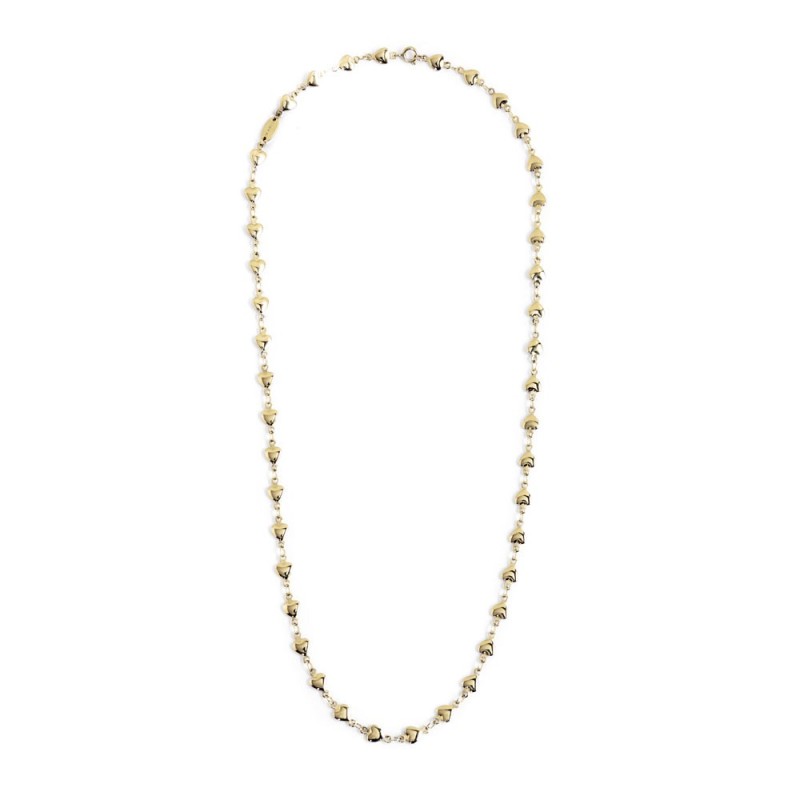 COLLANA CATENA CUORI 50CM