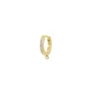 Orecchino a cerchio 14mm con anello per charm Orecchino a cerchio 14mm con anello per charm