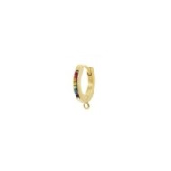 Orecchino a cerchio 14mm con anello per charm Orecchino a cerchio 14mm con anello per charm