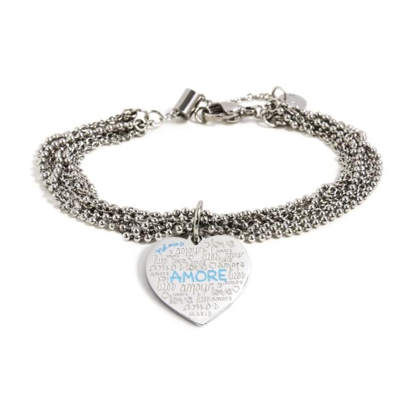 S.STEEL HEART BR DOUBLE CHAIN S.STEEL HEART BR DOUBLE CHAIN S.STEEL HEART BR DOUBLE CHAIN S.STEEL HEART BR DOUBLE CHAIN