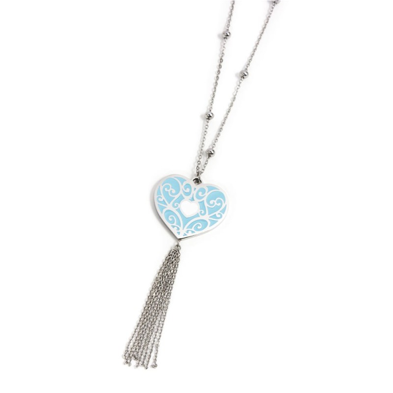 S.STEEL  HEART TASSEL NECKLACE S.STEEL  HEART TASSEL NECKLACE S.STEEL  HEART TASSEL NECKLACE S.STEEL  HEART TASSEL NECKLACE