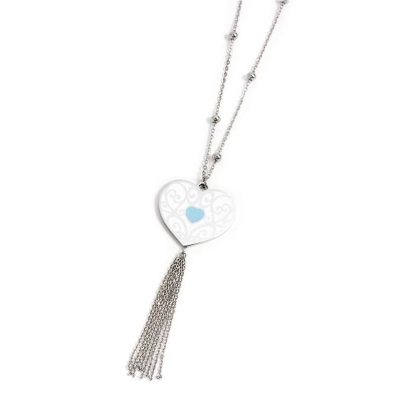 Collana cuore amore con nappa