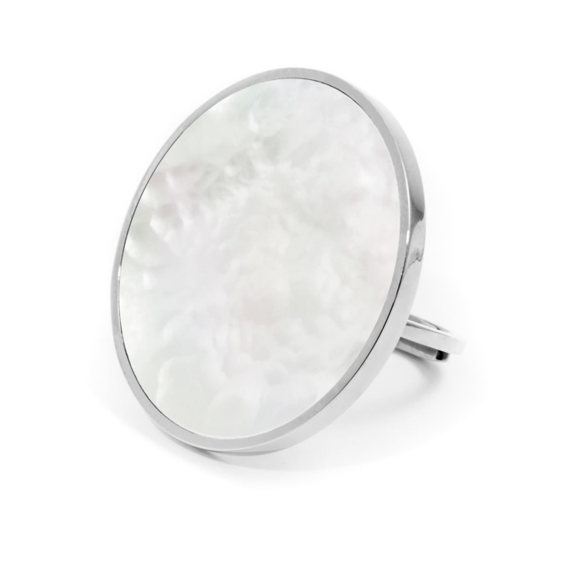 S.STEEL RING WITH MOTHER OF PEARL 3 CM S.STEEL RING WITH MOTHER OF PEARL 3 CM S.STEEL RING WITH MOTHER OF PEARL 3 CM S.STEEL RING WITH MOTHER OF PEARL 3 CM