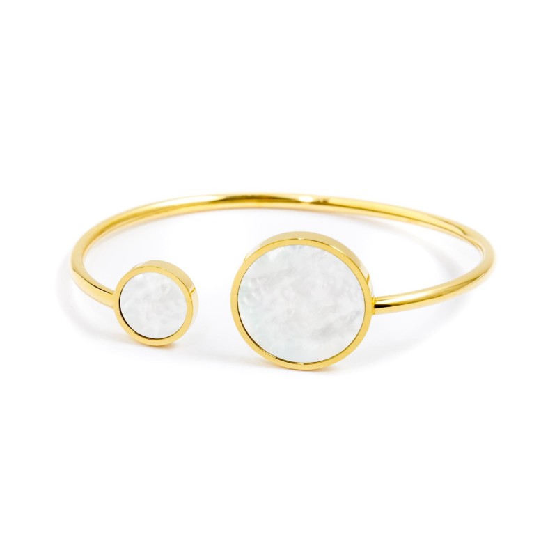 S.STEEL BANGLE WITH MOTHER OF PEARL S.STEEL BANGLE WITH MOTHER OF PEARL