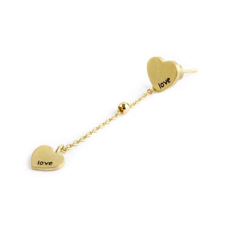 Orecchino cuore pendente cuore love Orecchino cuore pendente cuore love