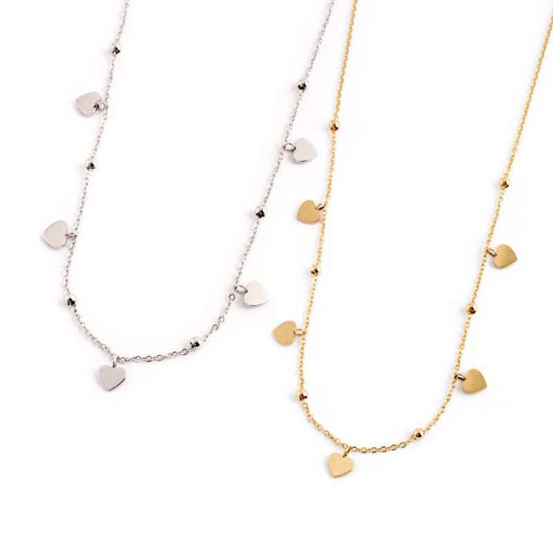 COLLANA CUORI LOVE ACCIAIO COLLANA CUORI LOVE ACCIAIO