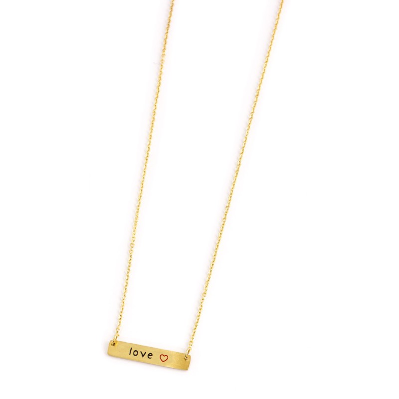 COLLANA ACCIAIO CON TAG LOVE COLLANA ACCIAIO CON TAG LOVE