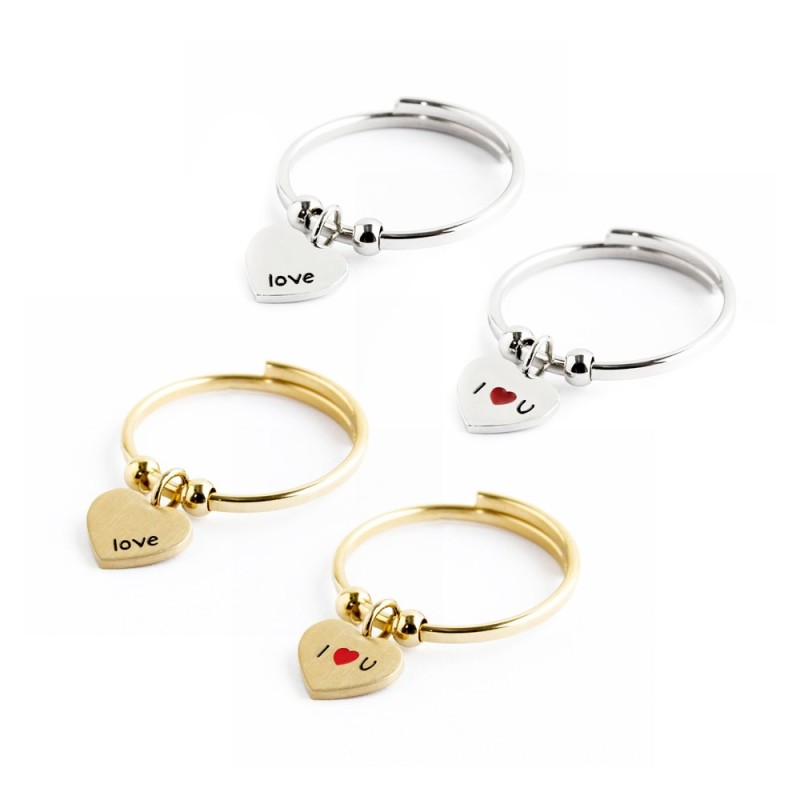 ANELLO CON CUORE PENDENTE ANELLO CON CUORE PENDENTE