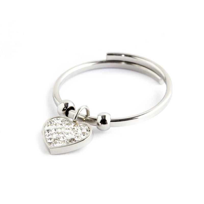 ANELLO CUORE STRASS PENDENTE ANELLO CUORE STRASS PENDENTE