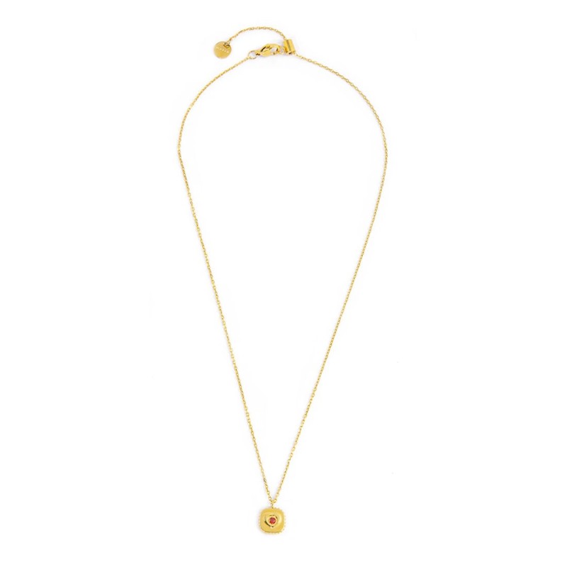 S.S.GOLD IP NECKLACE WITH SQUARE PENDANT S.steel gold ip necklace cross chain, 1 mm width, 0,27 mm thickness, with square pendan S.S.GOLD IP NECKLACE WITH SQUARE PENDANT S.steel gold ip necklace cross chain, 1 mm width, 0,27 mm thickness, with square pendan