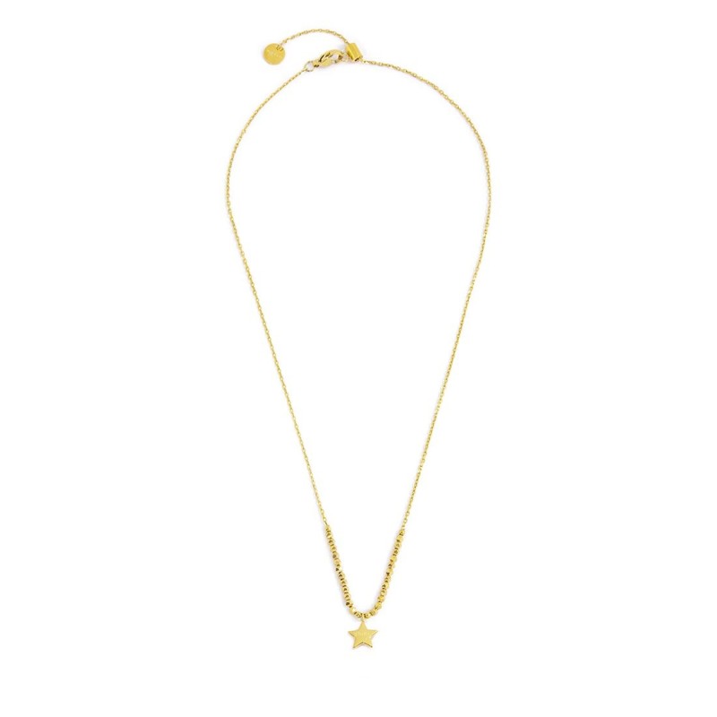 S.S.GOLD IP NECKLACE HEMATITE AND STAR PEND S.steel gold ip necklace main chain is "O" chain, 1,20 mm width, 0,26 thickness. Sec S.S.GOLD IP NECKLACE HEMATITE AND STAR PEND S.steel gold ip necklace main chain is "O" chain, 1,20 mm width, 0,26 thickness. Sec