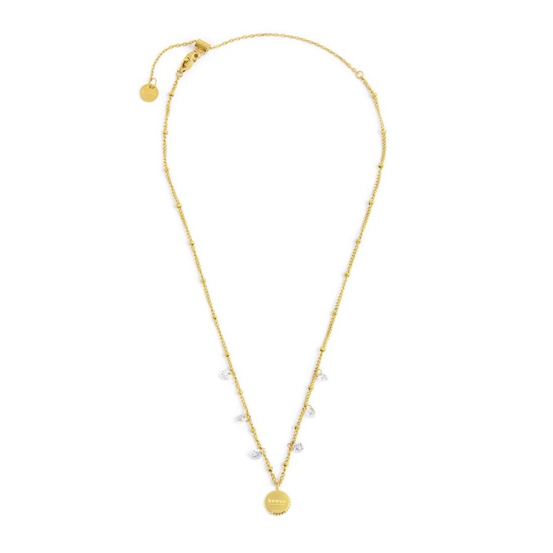S.S GOLD IP NECKLACE BALLS, CZ STONES AND MEDAL PEND S.steel gold ip necklace with market balls grumetta chain 1,40 mm width, 0, S.S GOLD IP NECKLACE BALLS, CZ STONES AND MEDAL PEND S.steel gold ip necklace with market balls grumetta chain 1,40 mm width, 0,