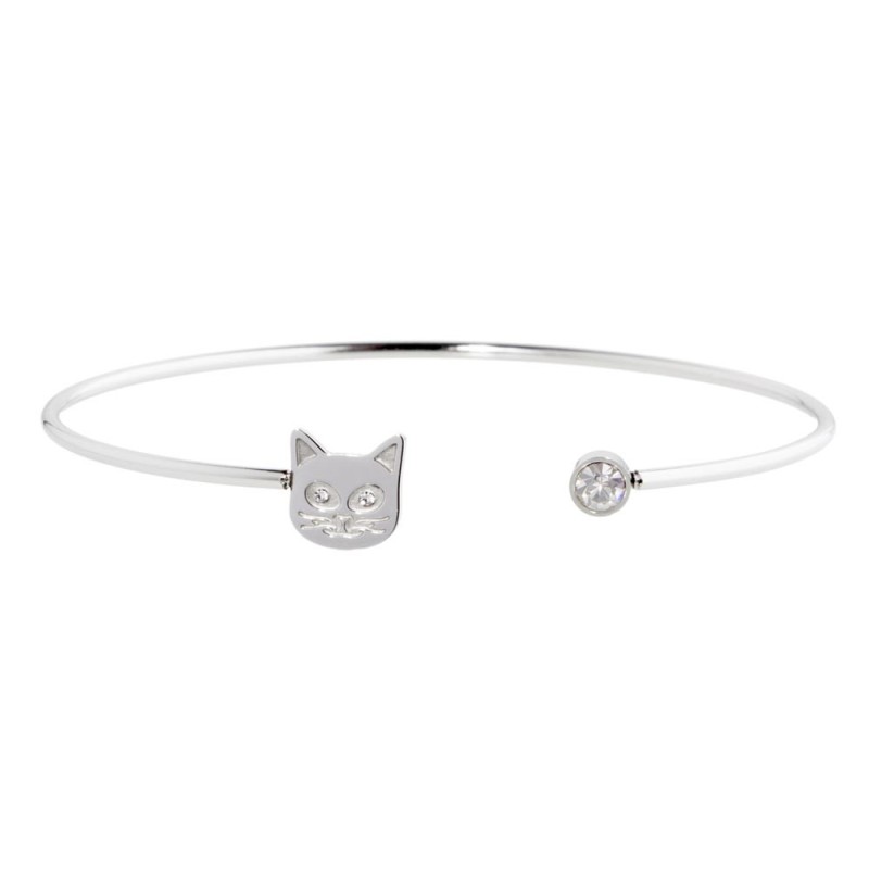 S.STEEL CAT BANGLE WITH CRYSTALS 316 S.STEEL OPEN BANGLE WITH 1 MM ROUND WIRE. DISTANCE BETWEEN 2 ENDS MUST BE 1 CM. ONE END WEL S.STEEL CAT BANGLE WITH CRYSTALS 316 S.STEEL OPEN BANGLE WITH 1 MM ROUND WIRE. DISTANCE BETWEEN 2 ENDS MUST BE 1 CM. ONE END WEL