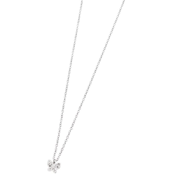 316L  NECKLACE BUTTERFLY WITH STONES 316 S.STEEL NECKLACE 8.5*7*1.5 MM BUTTERFLY WITH CLAY AND RHINOSTONES,1.6MM BALL CHAIN IN 316L  NECKLACE BUTTERFLY WITH STONES 316 S.STEEL NECKLACE 8.5*7*1.5 MM BUTTERFLY WITH CLAY AND RHINOSTONES,1.6MM BALL CHAIN IN