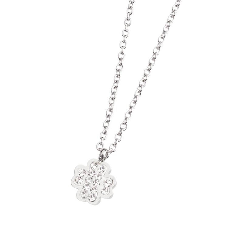 316L S.STEEL NECKLACE CLOVER WITH STONES 316 S.STEEL NECKLACE 8.5*8.5*1.5 MM CLOVER WITH CLAY AND RHINESTONES,1.6 MM BALL CHAIN 316L S.STEEL NECKLACE CLOVER WITH STONES 316 S.STEEL NECKLACE 8.5*8.5*1.5 MM CLOVER WITH CLAY AND RHINESTONES,1.6 MM BALL CHAIN