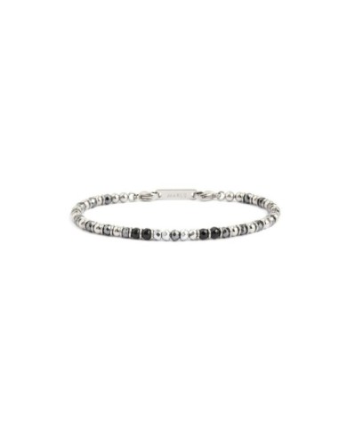 Bracciale Uomo in Acciaio e Ematite - Gioielleria La Botteguccia