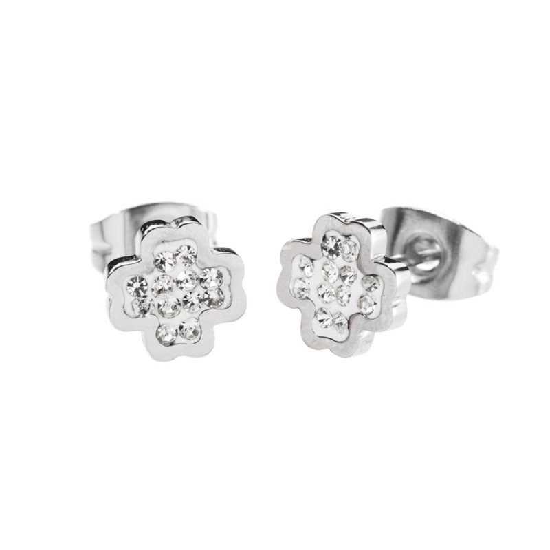 316L S.STEEL EARRINGS CLOVER WITH STONES 316 S.STEEL EARRINGS WITH 6.7*6.7*1.5 MM CLOVER,CLOVERS WITH CLAY AND RHINESTONES 316L S.STEEL EARRINGS CLOVER WITH STONES 316 S.STEEL EARRINGS WITH 6.7*6.7*1.5 MM CLOVER,CLOVERS WITH CLAY AND RHINESTONES