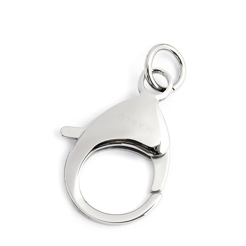 S.STEEL KEYRING LOCK 33MM S.steel keyring lock, 33*20 mm, 5,40 mm thickness with lasered Marlù logo. Included little ring with S.STEEL KEYRING LOCK 33MM S.steel keyring lock, 33*20 mm, 5,40 mm thickness with lasered Marlù logo. Included little ring with