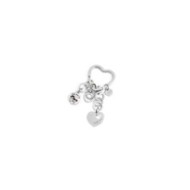 S.STEEL KEYRING HEART WITH RINGS CHAINS Polished s.steel keyring heart shape with 31*31,05 mm, 2,80 mm width, 3 mm thickness, wi S.STEEL KEYRING HEART WITH RINGS CHAINS Polished s.steel keyring heart shape with 31*31,05 mm, 2,80 mm width, 3 mm thickness, wi