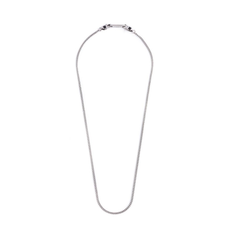 S.STEEL NECKLACE CURB CHAIN 2,08 MM S.steel 2,08 mm curb chain necklace. Total lenght 50 cm with double locks 12,60 mm, adjustab S.STEEL NECKLACE CURB CHAIN 2,08 MM S.steel 2,08 mm curb chain necklace. Total lenght 50 cm with double locks 12,60 mm, adjustab