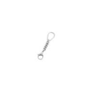 S.STEEL DROP KEYRING WITH GRUMETTA CHAIN AND LOCK Polished s.steel drop keyring 27,60*39,60 mm, 3 mm width, 3,10 mm thickness, l S.STEEL DROP KEYRING WITH GRUMETTA CHAIN AND LOCK Polished s.steel drop keyring 27,60*39,60 mm, 3 mm width, 3,10 mm thickness, l