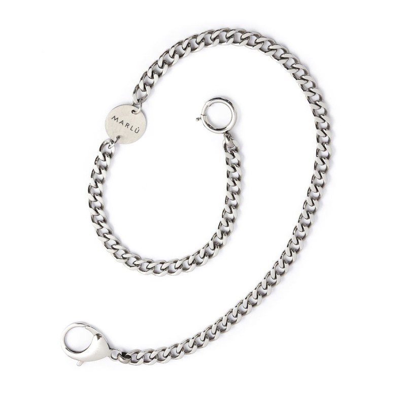 S.STEEL KEYRING GRUMETTA CHAIN Polished s.steel keyring with grumetta chain 7,80 mm width, 3,05 mm thickness, at the end a ring S.STEEL KEYRING GRUMETTA CHAIN Polished s.steel keyring with grumetta chain 7,80 mm width, 3,05 mm thickness, at the end a ring