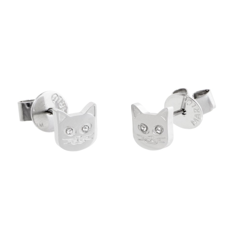 S.STEEL CAT EARRINGS WITH CRYSTALS 316 S.STEEL EARRINGS WITH 6.68*6.39*1.5 MM "CAT" WITH 2 CRYSTAL RHINESTONES IN EYES. LASER LO S.STEEL CAT EARRINGS WITH CRYSTALS 316 S.STEEL EARRINGS WITH 6.68*6.39*1.5 MM "CAT" WITH 2 CRYSTAL RHINESTONES IN EYES. LASER LO