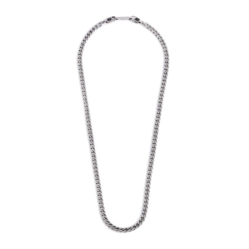 S.STEEL NECKLACE CURB CHAIN 4,40 MM S.steel necklace 4,40 mm curb chain. Total lenght 50 cm with double locks 14,8 mm adjustable S.STEEL NECKLACE CURB CHAIN 4,40 MM S.steel necklace 4,40 mm curb chain. Total lenght 50 cm with double locks 14,8 mm adjustable